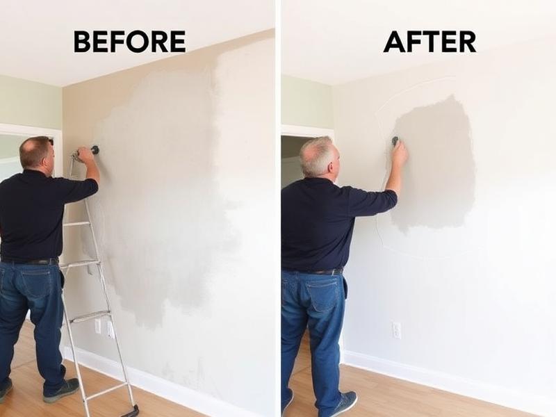 Professional drywall repair before and after in Cleveland Ohio home