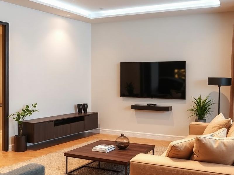 Professional TV wall mounting with cable management in Akron Ohio